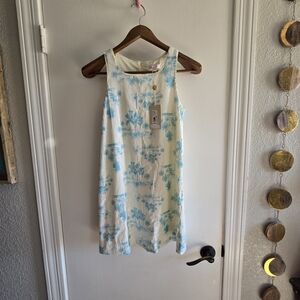 Gianni Bini x DANNIJO Twiggy sequin palm tree printed square neck mini dress.